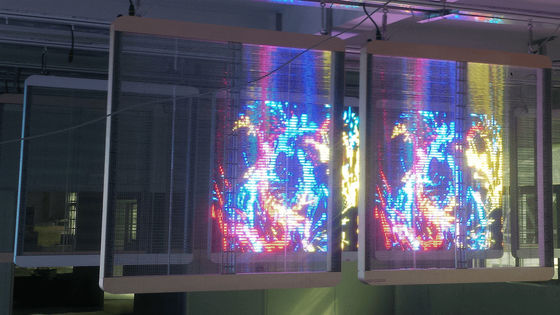 중국 고해상 투명한 영상 유리제 스크린, P20 복각 346 옥외 지도된 패널 협력 업체