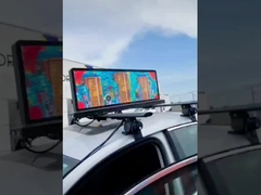 전체 색상 외부 방수 P4 양면 IP 65 960mmX 320mm 택시 스크린