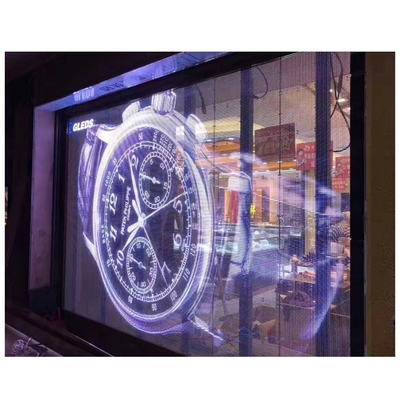 광고 픽셀 피치 3.91mm 유리 벽에 투명한 LED 디스플레이 스크린
