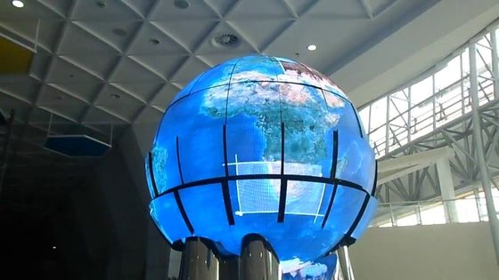 높은 신선한 빈도 1R1G1B SMD2121 P4는 공항 역을 위한 공 스크린을 지도했습니다