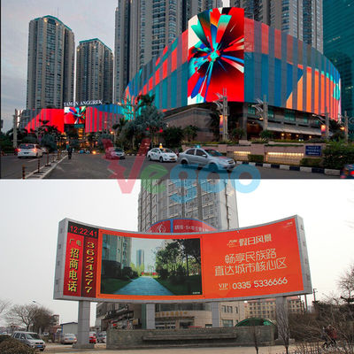 중국 경량 곡선 P10 옥외 풀 컬러 발광 다이오드 표시 단위 7500cd/㎡ 협력 업체