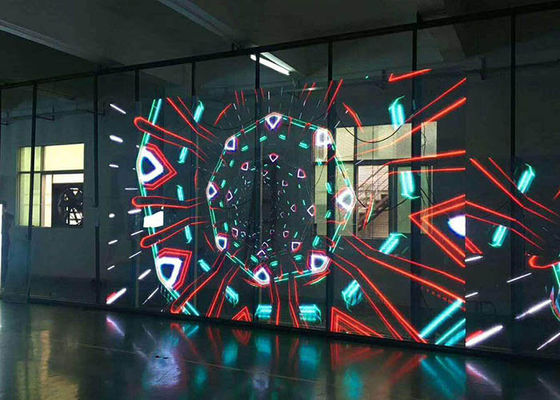 창문 광고를 위한 임대 투명한 LED 스크린 영상 벽 풀 컬러 P3.9-P15.625mm