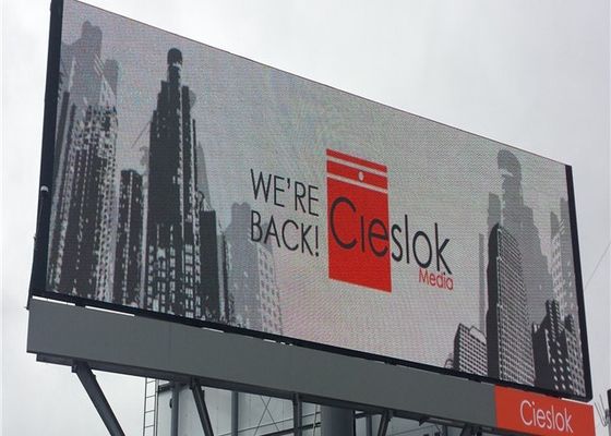 벽에 장착된 고정 광고 LED 디스플레이 960 x 960mm 캐비닛 크기와 풀 컬러