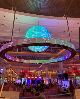 실내 P1.95 Sphere LED 화면 800nits HD 화면 품질 섬세한 디자인